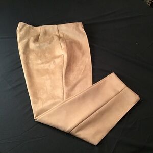 Anne Klein Faux Suede Women’s Trousers Dress Pants Straight Legs Sz XL - NWOT